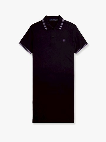 Stretch cotton polo dress with contrasting profiles - FRED PERRY - gender_Woman