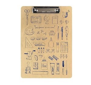 力大牌 66237 自然風 A4原色板夾手繪系列 - 經典文具 / 66238 A4原色板夾手繪系列 - 點心時刻【領券滿額再折千11/30止】