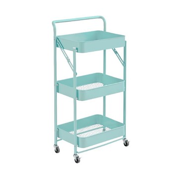 ★免運★ 摺疊置物籃車(藍) [大買家]