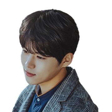 Gabalnara 男士全頂假髮 蓬鬆空氣感分線燙  1組  自然黑色