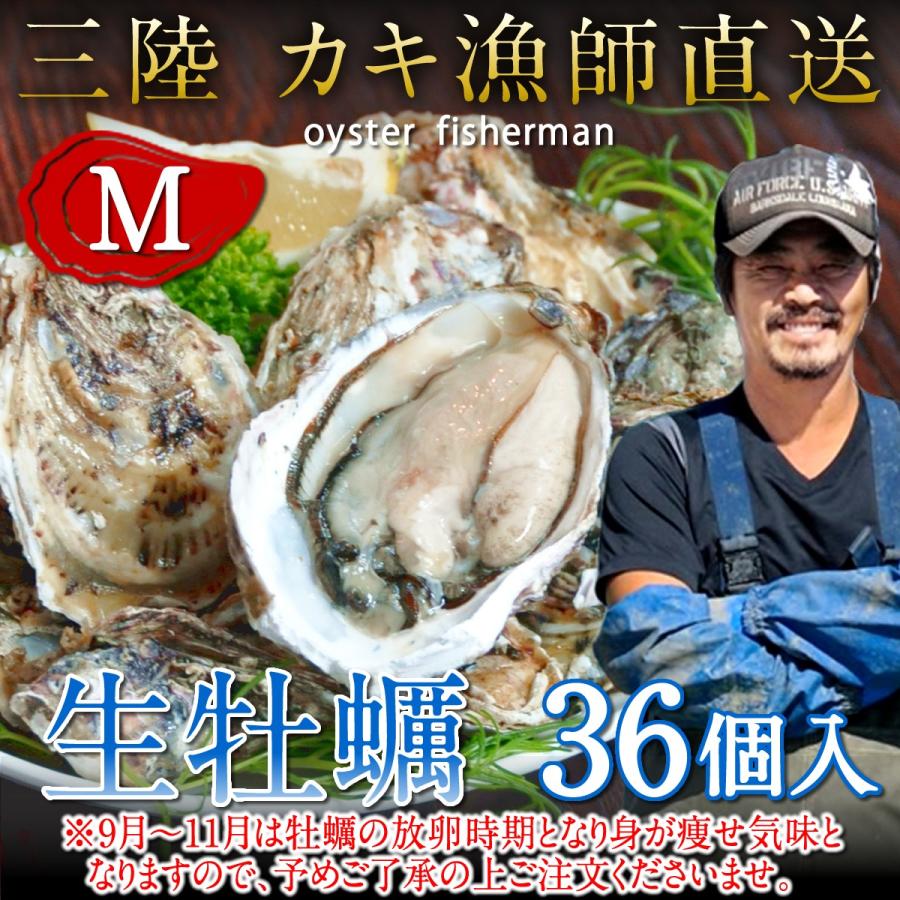 生牡蠣 殻付き M 36個 生食用 生ガキ 宮城県産 漁師直送 格安 生かき お取り寄せ バーベキュー［お歳暮 2023 ギフト 御歳暮］