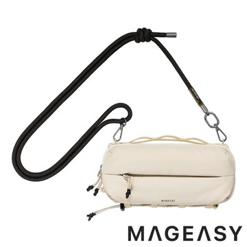 【MAGEASY】Bun Sacoche掛繩隨行包+8.3mm掛繩『月光杏/沈穩黑』PHIPH369 戶外 露營 健行 休閒 時尚 旅遊 通勤 隨行包 掛繩