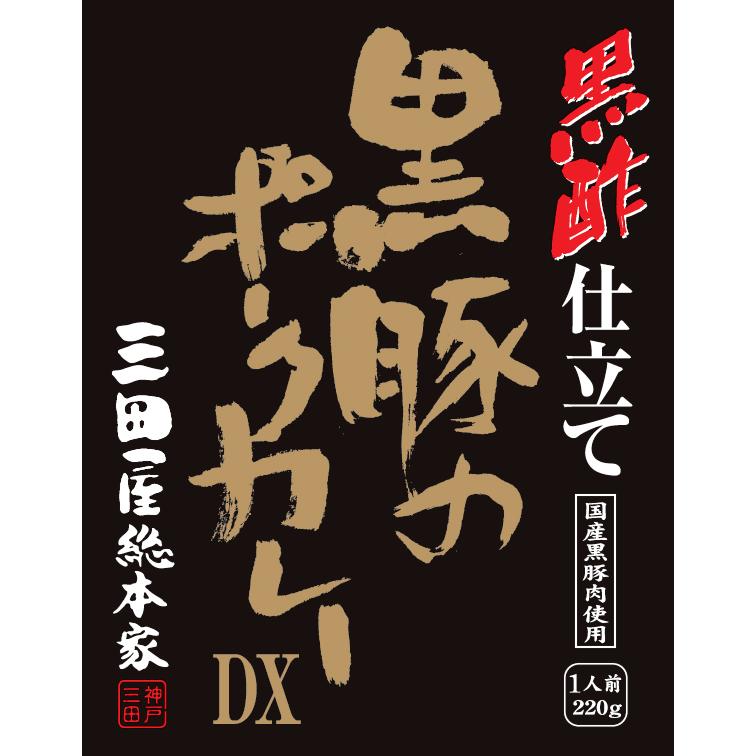 送料無料 レトルトカレー 三田屋総本家黒酢仕立て黒豚のポークカレーDX　220g　20個セット