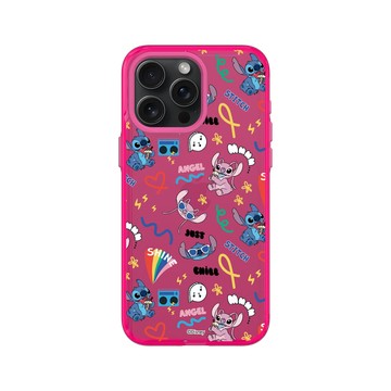 iPhone 15 Pro Max Clear 粉漾桃 - 迪士尼-史迪奇 Disney Stitch - 熱帶音樂系列-慶祝