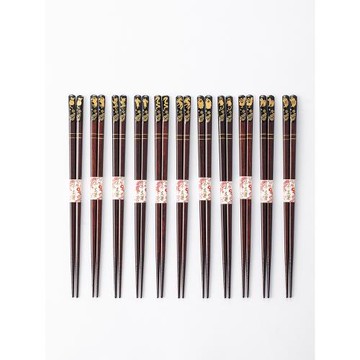 Sunlife12生肖木筷日本進口筷子家用高檔抗菌防霉日式餐具尖頭筷