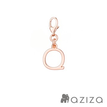 aziza 玫瑰金英文字母吊飾-Q (吊飾小物)