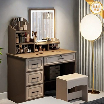 【一桌多用】化妝桌 梳妝檯 書桌 鬥櫃 收納櫃 臥室傢俱 簡約現代風 小型一體式設計 多功能收納 節省空間