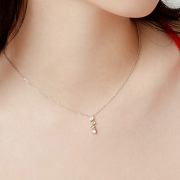 繆思MUSE | 橄欖石 黃水晶 粉水晶 碧璽 S925純銀 | 繽紛多鑽項鍊