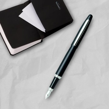【SHEAFFER】VFM系列霧黑鋼筆-F尖+A6筆記本禮盒 免費刻字