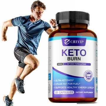 Grevip - Keto Burn，1200mg - 素食、非基因改造、無麩質 - 60/120粒膠囊 美國製造