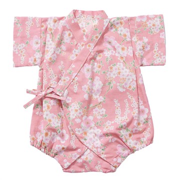 akachan honpo - 甚平包屁衣-櫻花-粉紅色