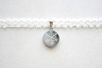 樹脂藝術 方形吊墜・夜色深處