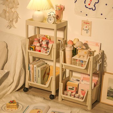 推車置物架 宿舍臥室房間桌下小零食收納盒移動書架雜物ins風落地