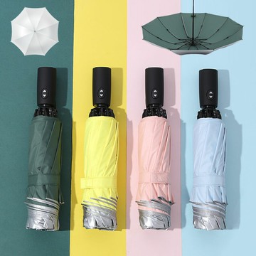 鈦膠全自動反向傘 十骨傘架大面積晴雨傘 防強風自動折疊傘抗UV防曬遮陽傘自動反折傘大雨傘 防曬 【ZN0109】《約翰家庭百貨