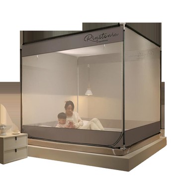 年新款坐床蚊帳蒙古包家用臥室免安裝防摔兒童加密加厚粗支架