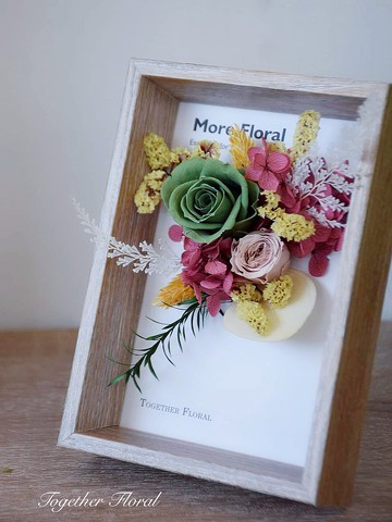 永生花桌框壁飾 藝術花卡