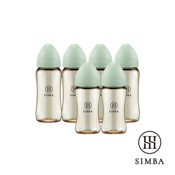 小獅王辛巴 全齡適用-蘊蜜鉑金PPSU寬口防脹氣奶瓶(4大2中)(綠沐) 2460元
