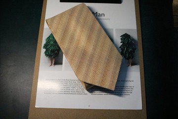 淺卡其色百搭條紋領帶寬度接受定制