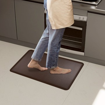 Life+ 耐磨可擦洗防油污防水防滑PU皮革廚房地墊_4色任選 - 淺灰色