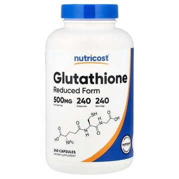 Nutricost, 谷胱甘肽，500 毫克，240 粒膠囊