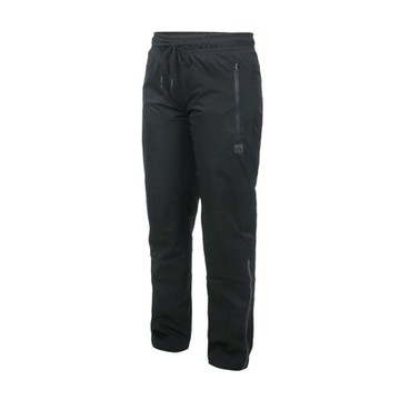 FIRESTAR 女彈性防風長褲-磨毛裏-平織 保暖 慢跑 休閒 炫彩反光 PL192-10 黑