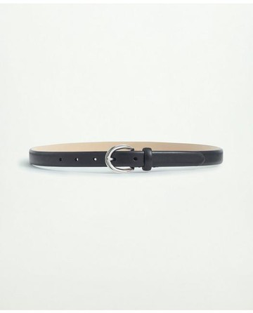 Brooks Brothers Women's Leather Trouser Belt | Black | Size Medium