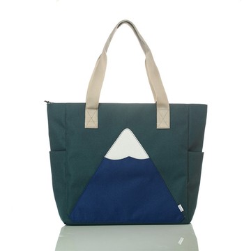 POLER TOTE BAG MOUNT FUJI 復刻版富士山風格托特包/附背帶 /綠