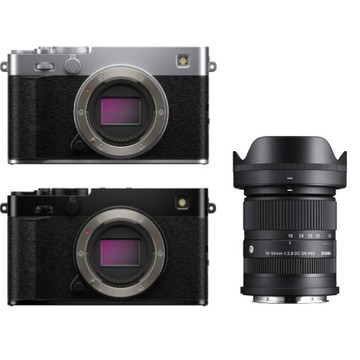 FUJIFILM 富士 X-E5 機身+ SIGMA 18-50mm F2.8 DC DN 變焦鏡 128G全配組(XE5 1850 公司貨)銀