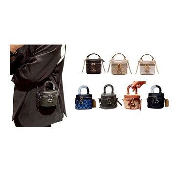 ~雪黛屋~COACH 盒子包超小手提肩斜背側國際正版保證進口防水防刮皮革品卡購證塵套提袋等候10-15日CT0971