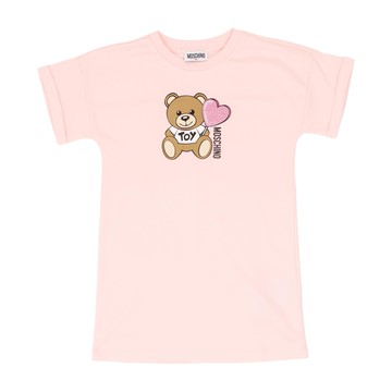 Moschino Kids 粉色泰迪熊洋裝