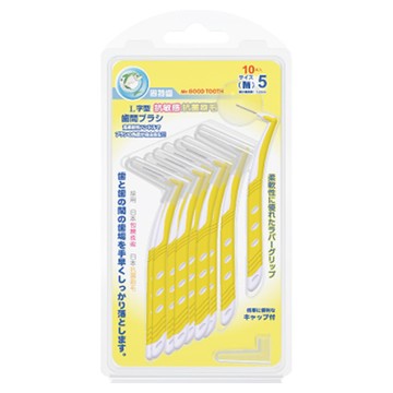 Mr.GOOD TOOTH 固特齒 L型牙間刷  10支入  5(M)-1.2mm  人體工學設計 彈性刷柄  10支  1組