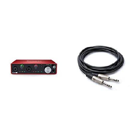 Focusrite Scarlett 4i4 3rd Gen USB Audio Interface, for Musicians, Songwriters, Guitarists, Content Creators ＆ HOSA HSS-005 REAN 4" TRS to REAN