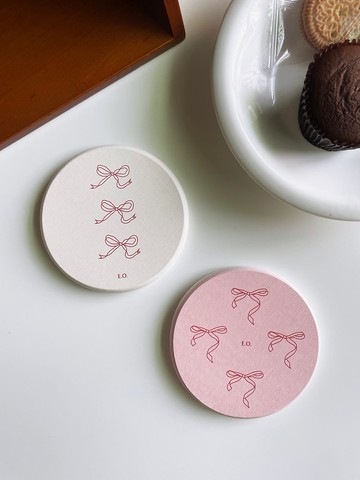 Ribbon lover_蝴蝶結杯墊