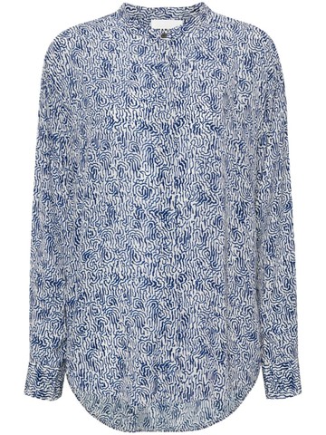 MARANT ÉTOILE - Catchell abstract-print shirt - women - Viscose - 40 - Blue