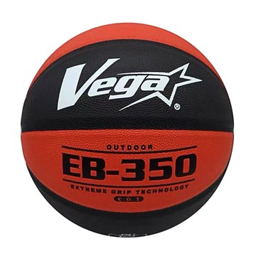 台灣 Vega EB350 系列7號橡膠籃球 黑色/紅色  1顆  7號  OBR-754BKR