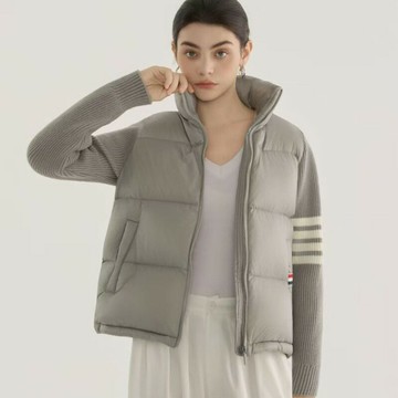 【巴黎精品】現貨+預購頂級真羽絨外套90%鴨絨羽絨衣秋冬外套上衣大碼休閒女裝-立領針織經典短款3色a1lr63