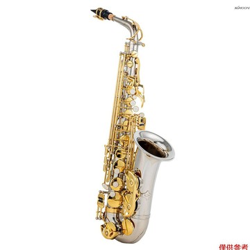 中音薩克斯 黃銅 降E調 802鍵型 配送清潔棒+清潔布+手套一雙+揹帶+盒子 (清潔布顏色隨機）雙色(銀+金)