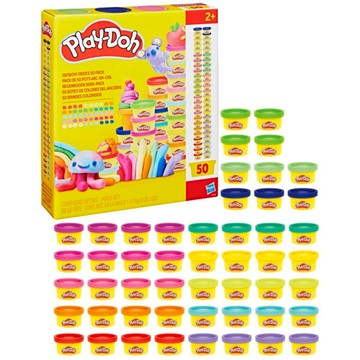 (孩之寶 Hasbro) 培樂多Play-Doh 繽紛彩虹50色黏土組