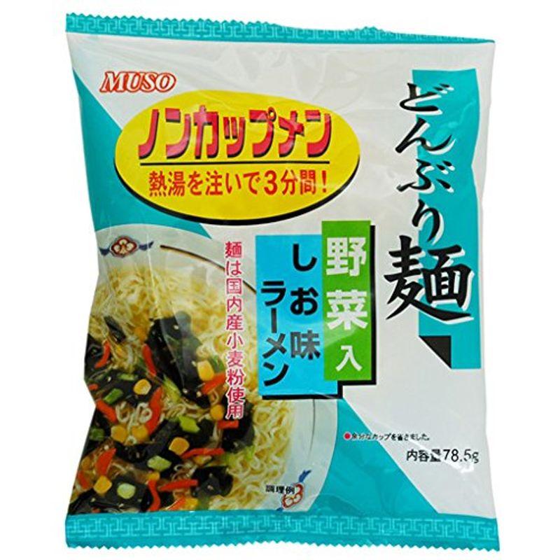 ムソー どんぶり麺・しお味ラーメン 78.5g×4袋