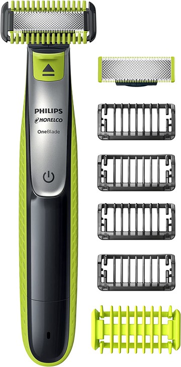 【日本代購】飛利浦Norelco OneBlade 面部用+ 身體用混合動力電動修剪器剃須刀QP2630/70