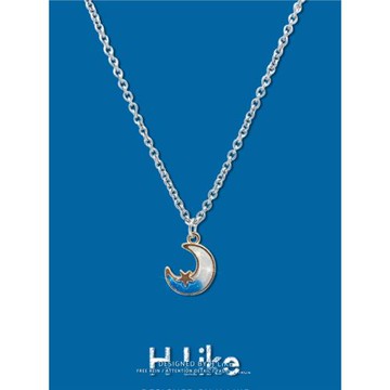 日韓鑲嵌月亮女神項鏈衣服配飾吊墜禮物七夕網紅鈦鋼情侶氣質小眾