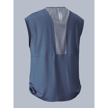 設計感速干背心男款夏季外穿冰絲透氣無袖男t恤跑步健身運動坎肩