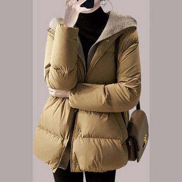 [巴黎精品] 現貨+預購 頂級真羽絨外套90%鵝絨羽絨衣秋冬外套大碼休閒女裝-可拆針織帽短款女外套a1lm59