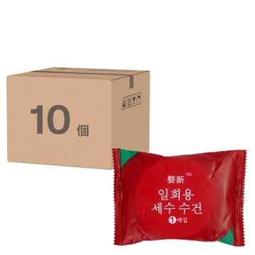 FANCY LIFE 一次性壓縮浴巾 107 x 53cm  白色  10個裝  1組