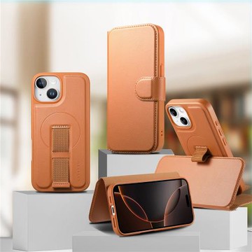 高品質素皮磁吸殼適用蘋果16手機殼二合一分離iPhone16防摔15皮套