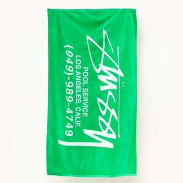 AirRoom正品 2026SS STUSSY POOL SERVICE BEACH TOWEL 海灘 毛巾 浴巾 地毯