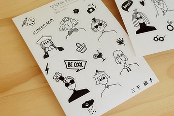 三千根子系列 / 黑白貼紙