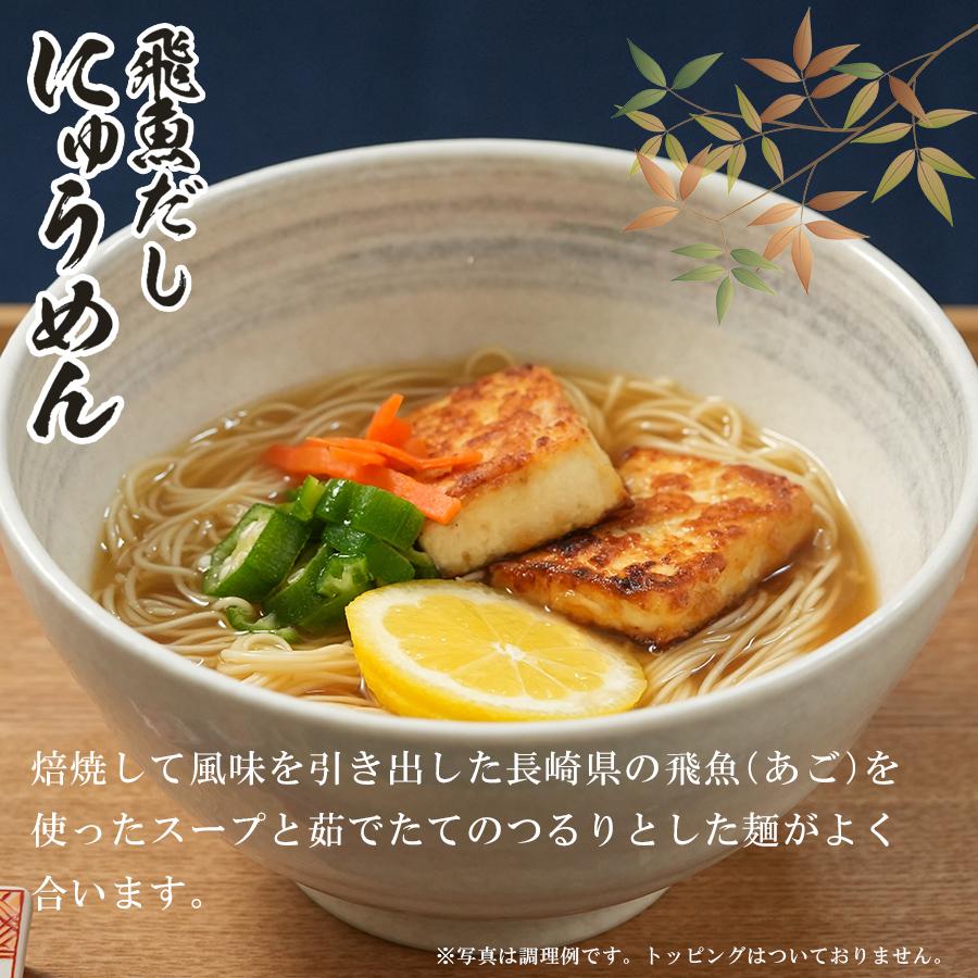 ゆで時間100秒 隠れ岩松 乾にゅうめん 飛魚だしスープ ２食入り みそ半 国産小麦麺