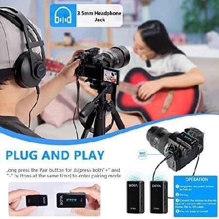 BOYA Wireless Lavalier Microphone System, BY-XM6-S1 Mini Ultra-Compact Wireless Lapel with LCD Screen for DSLR Camera Camcorder Smartphone(並行輸入品)