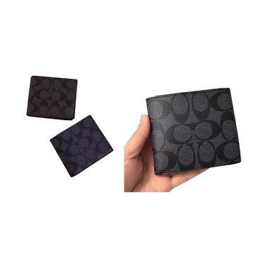 ~雪黛屋~COACH 短夾國際正版保證進口防水防刮皮革標準尺寸內暗釦零錢袋品證購證塵套提袋等候10-15日C750061